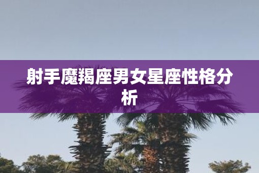 射手魔羯座男女星座性格分析