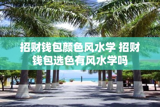 招财钱包颜色风水学 招财钱包选色有风水学吗