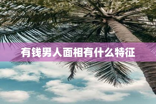 有钱男人面相有什么特征