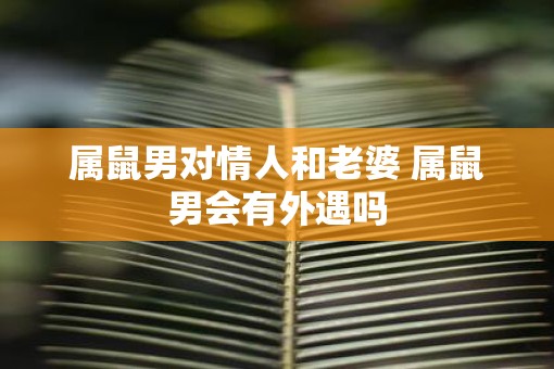属鼠男对情人和老婆 属鼠男会有外遇吗