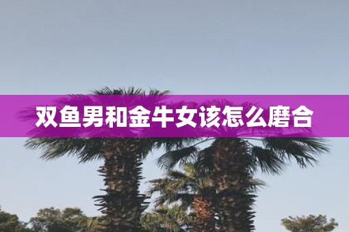 双鱼男和金牛女该怎么磨合