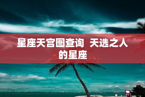 星座天宫图查询  天选之人的星座