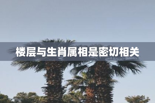 楼层与生肖属相是密切相关