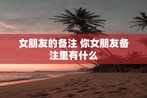 女朋友的备注 你女朋友备注里有什么
