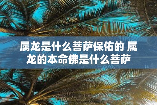 属龙是什么菩萨保佑的 属龙的本命佛是什么菩萨