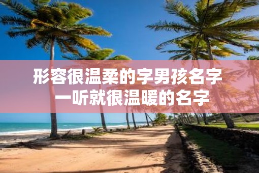 形容很温柔的字男孩名字  一听就很温暖的名字