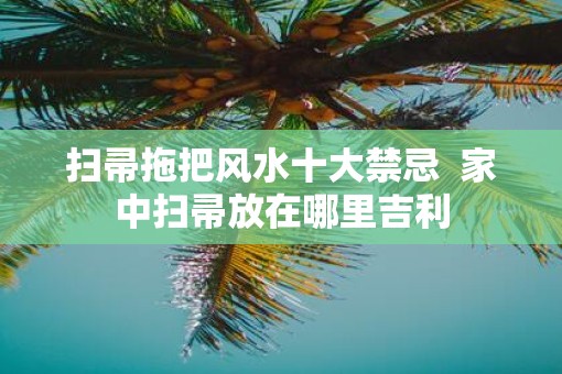 扫帚拖把风水十大禁忌  家中扫帚放在哪里吉利