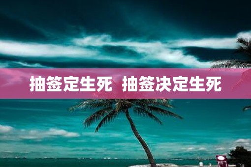 抽签定生死  抽签决定生死