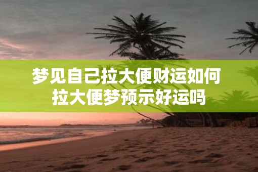 梦见自己拉大便财运如何 拉大便梦预示好运吗