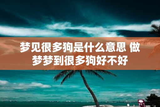 梦见很多狗是什么意思 做梦梦到很多狗好不好