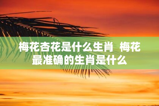梅花杏花是什么生肖 梅花最准确的生肖是什么 梅花杏花是什么生肖 梅花最准确的生肖是什么