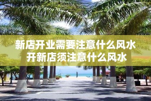 新店开业需要注意什么风水 开新店须注意什么风水