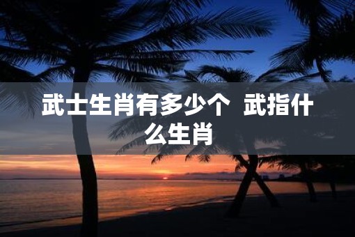 武士生肖有多少个  武指什么生肖