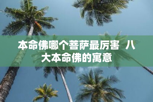 本命佛哪个菩萨最厉害  八大本命佛的寓意