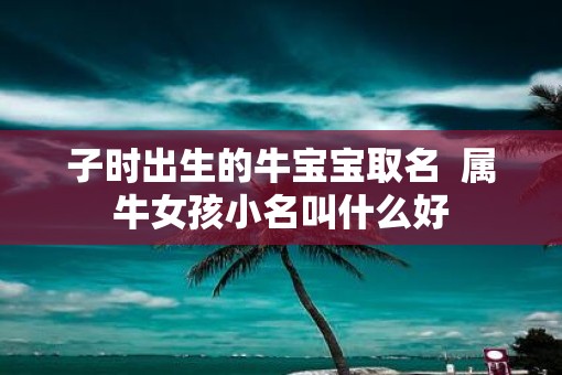 子时出生的牛宝宝取名  属牛女孩小名叫什么好