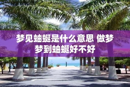 梦见蚰蜒是什么意思 做梦梦到蚰蜒好不好