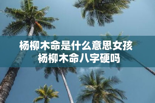 杨柳木命是什么意思女孩  杨柳木命八字硬吗