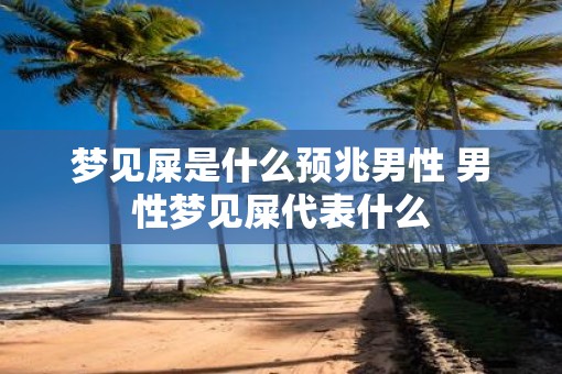 梦见屎是什么预兆男性 男性梦见屎代表什么