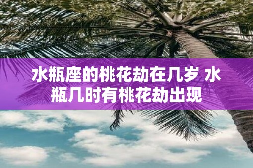 水瓶座的桃花劫在几岁 水瓶几时有桃花劫出现