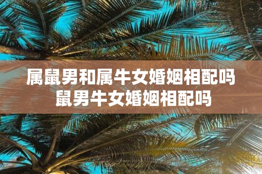 属鼠男和属牛女婚姻相配吗 鼠男牛女婚姻相配吗