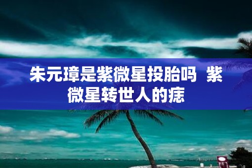 朱元璋是紫微星投胎吗  紫微星转世人的痣