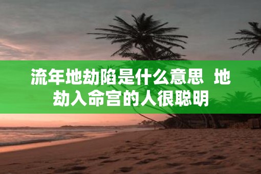 流年地劫陷是什么意思  地劫入命宫的人很聪明