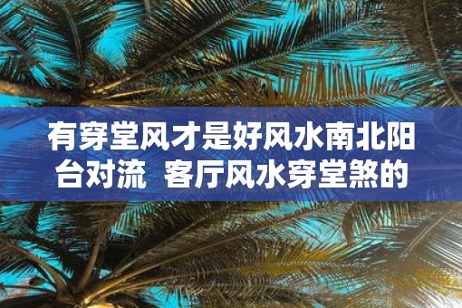 有穿堂风才是好风水南北阳台对流  客厅风水穿堂煞的化解