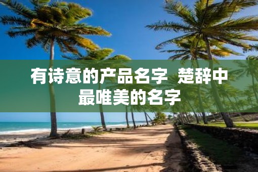 有诗意的产品名字  楚辞中最唯美的名字