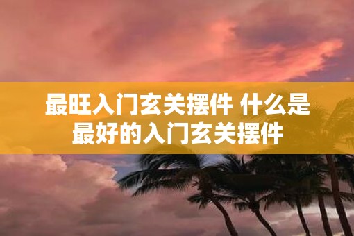 最旺入门玄关摆件 什么是最好的入门玄关摆件