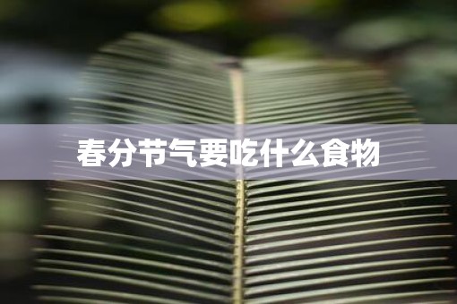 春分节气要吃什么食物