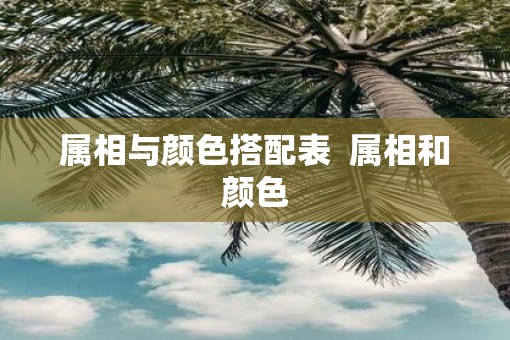 属相与颜色搭配表  属相和颜色