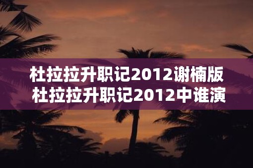 杜拉拉升职记2012谢楠版 杜拉拉升职记2012中谁演了角色谢楠