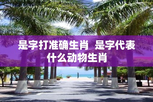 是字打准确生肖  是字代表什么动物生肖