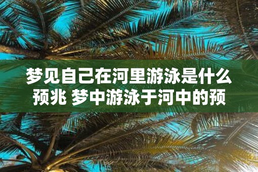 梦见自己在河里游泳是什么预兆 梦中游泳于河中的预兆是什么