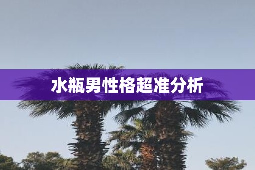水瓶男性格超准分析