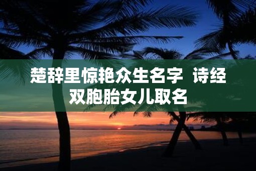 楚辞里惊艳众生名字  诗经双胞胎女儿取名