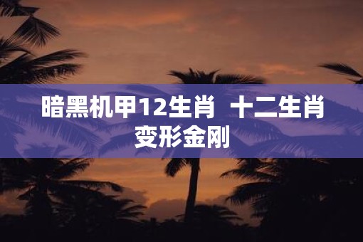 暗黑机甲12生肖  十二生肖变形金刚
