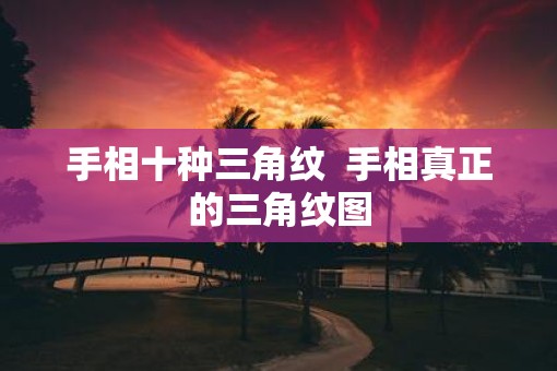 手相十种三角纹  手相真正的三角纹图