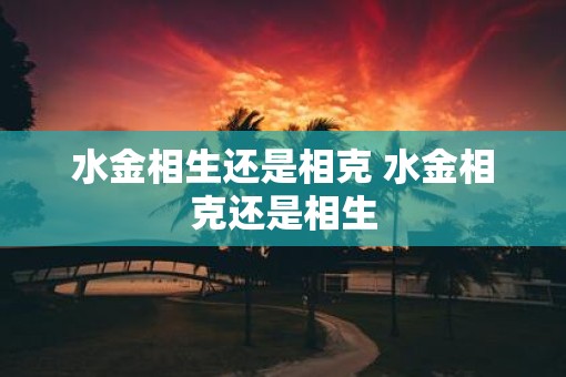 水金相生还是相克 水金相克还是相生