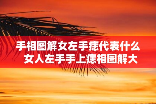 手相图解女左手痣代表什么 女人左手手上痣相图解大全 手相图解女左手痣代表什么 女人左手手上痣相图解大全