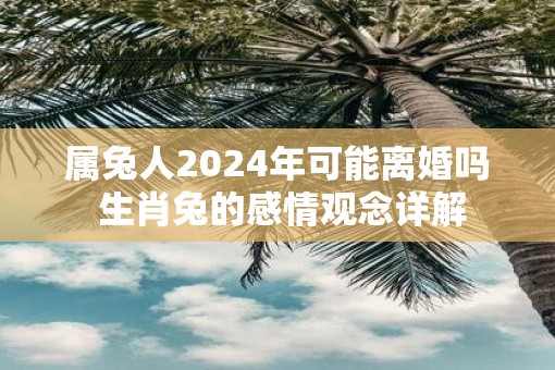 属兔人2025年可能离婚吗 生肖兔的感情观念详解