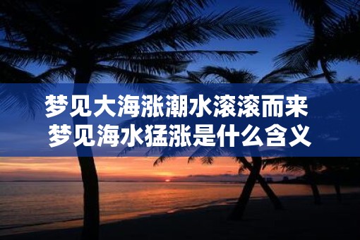 梦见大海涨潮水滚滚而来 梦见海水猛涨是什么含义