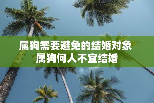 属狗需要避免的结婚对象 属狗何人不宜结婚