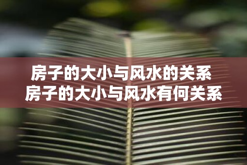 房子的大小与风水的关系 房子的大小与风水有何关系