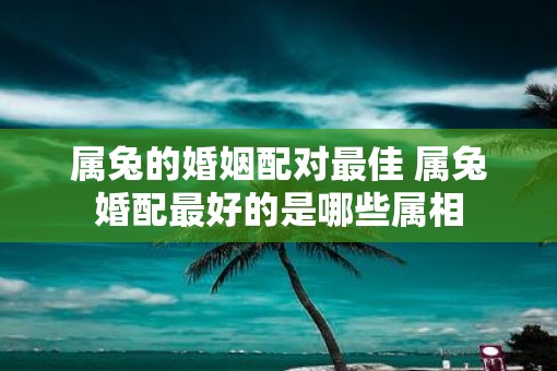 属兔的婚姻配对最佳 属兔婚配最好的是哪些属相