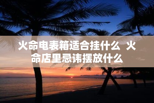 火命电表箱适合挂什么  火命店里忌讳摆放什么