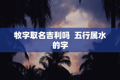 牧字取名吉利吗  五行属水的字