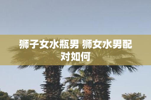 狮子女水瓶男 狮女水男配对如何