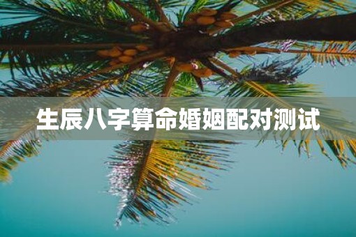 生辰八字算命婚姻配对测试