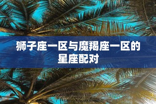 狮子座一区与魔羯座一区的星座配对